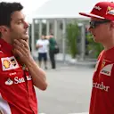 Kimi Raikkonen (FIN) Ferrari and G Salvi (ITA) Ferrari at Formula One World Championship, Rd14, Japanese Grand Prix, Qualifying, Suzuka, Japan, Saturday 26 September 2015. © Sutton Motorsport Images