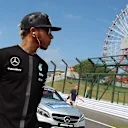 Lewis Hamilton (GBR) Mercedes AMG F1 at the drivers parade at Formula One World Championship, Rd14, Japanese Grand Prix, Race, Suzuka, Japan, Sunday 27 September 2015. © Sutton Motorsport Images
