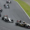 Pastor Maldonado (VEN) Lotus E23 Hybrid at the start of the race at Formula One World Championship, Rd14, Japanese Grand Prix, Race, Suzuka, Japan, Sunday 27 September 2015. © Sutton Motorsport Images