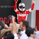 Sebastian Vettel (GER) Ferrari celebrates in parc ferme at Formula One World Championship, Rd14, Japanese Grand Prix, Race, Suzuka, Japan, Sunday 27 September 2015. © Sutton Motorsport Images