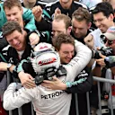 Race winner Lewis Hamilton (GBR) Mercedes AMG F1 celebrates in parc ferme at Formula One World Championship, Rd14, Japanese Grand Prix, Race, Suzuka, Japan, Sunday 27 September 2015. © Sutton Motorsport Images