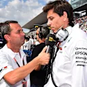 Toto Wolff (AUT) Mercedes AMG F1 Director of Motorsport is interviewed on the grid at Formula One World Championship, Rd14, Japanese Grand Prix, Race, Suzuka, Japan, Sunday 27 September 2015. © Sutton Motorsport Images