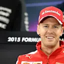 Sebastian Vettel (GER) Ferrari in the press conference at Formula One World Championship, Rd14, Japanese Grand Prix, Preparations, Suzuka, Japan, Thursday 24 September 2015. © Sutton Motorsport Images