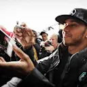 Lewis Hamilton (GBR) Mercedes AMG F1 signs autographs for the fans at Formula One World Championship, Rd14, Japanese Grand Prix, Preparations, Suzuka, Japan, Thursday 24 September 2015. © Sutton Motorsport Images