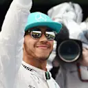 Pole sitter Lewis Hamilton (GBR) Mercedes AMG F1 celebrates in parc ferme at Formula One World Championship, Rd2, Malaysian Grand Prix, Qualifying, Sepang, Malaysia, Saturday 28  March 2015. © Sutton Motorsport Images