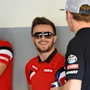 Will Stevens (GBR) Manor F1 and Max Verstappen (NDL) Scuderia Toro Rosso on the drivers parade at Formula One World Championship, Rd2, Malaysian Grand Prix, Race, Sepang, Malaysia, Sunday 29 March 2015. © Sutton Motorsport Images