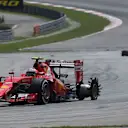 Kimi Raikkonen (FIN) Ferrari SF15-T with puncture at Formula One World Championship, Rd2, Malaysian Grand Prix, Race, Sepang, Malaysia, Sunday 29 March 2015. © Sutton Motorsport Images