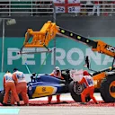 Marcus Ericsson (SWE) Sauber C34 spins out of the race at Formula One World Championship, Rd2, Malaysian Grand Prix, Race, Sepang, Malaysia, Sunday 29 March 2015. © Sutton Motorsport Images