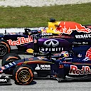 Max Verstappen (NDL) Scuderia Toro Rosso STR10 and Daniel Ricciardo (AUS) Red Bull Racing RB11 battle at Formula One World Championship, Rd2, Malaysian Grand Prix, Race, Sepang, Malaysia, Sunday 29 March 2015. © Sutton Motorsport Images