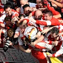 Sebastian Vettel (GER) Ferrari celebrates victory in Parc Ferme at Formula One World Championship, Rd2, Malaysian Grand Prix, Race, Sepang, Malaysia, Sunday 29 March 2015. © Sutton Motorsport Images