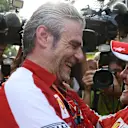 Maurizio Arrivabene (ITA) Ferrari Team Principal and Sebastian Vettel (GER) Ferrari at Formula One World Championship, Rd2, Malaysian Grand Prix, Race, Sepang, Malaysia, Sunday 29 March 2015. © Sutton Motorsport Images