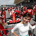 Sebastian Vettel (GER) Ferrari SF15-T and grid girl on the grid at Formula One World Championship, Rd2, Malaysian Grand Prix, Race, Sepang, Malaysia, Sunday 29 March 2015. © Sutton Motorsport Images