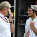 Dr Helmut Marko (AUT) Red Bull Motorsport Consultant and Carlos Sainz jr (ESP) Scuderia Toro Rosso at Formula One World Championship, Rd2, Malaysian Grand Prix, Race, Sepang, Malaysia, Sunday 29 March 2015. © Sutton Motorsport Images