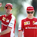 Sebastian Vettel (GER) Ferrari and Kimi Raikkonen (FIN) Ferrari at Formula One World Championship, Rd2, Malaysian Grand Prix, Practice, Sepang, Malaysia, Friday 27  March 2015. © Sutton Motorsport Images