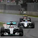 Lewis Hamilton (GBR) Mercedes AMG F1 W06 locks up at Formula One World Championship, Rd17, Mexican Grand Prix, Practice, Circuit Hermanos Rodriguez, Mexico City, Mexico, Friday 30 October 2015. © Sutton Motorsport Images