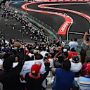 Fans and Sergio Perez (MEX) Force India VJM08 at Formula One World Championship, Rd17, Mexican Grand Prix, Practice, Circuit Hermanos Rodriguez, Mexico City, Mexico, Friday 30 October 2015. © Sutton Motorsport Images