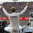 Race winner Nico Rosberg (GER) Mercedes AMG F1 and Valtteri Bottas (FIN) Williams FW37 celebrate in parc ferme at Formula One World Championship, Rd17, Mexican Grand Prix, Race, Circuit Hermanos Rodriguez, Mexico City, Mexico, Sunday 1  November 2015. © Sutton Motorsport Images