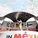 Race winner Nico Rosberg (GER) Mercedes AMG F1 celebrates on the podium at Formula One World Championship, Rd17, Mexican Grand Prix, Race, Circuit Hermanos Rodriguez, Mexico City, Mexico, Sunday 1  November 2015. © Sutton Motorsport Images