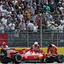 Kimi Raikkonen (FIN) Ferrari SF15-T retires from the race after colliding with Valtteri Bottas (FIN) Williams at Formula One World Championship, Rd17, Mexican Grand Prix, Race, Circuit Hermanos Rodriguez, Mexico City, Mexico, Sunday 1  November 2015. © Sutton Motorsport Images