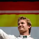 Race winner Nico Rosberg (GER) Mercedes AMG F1 celebrates on the podium at Formula One World Championship, Rd17, Mexican Grand Prix, Race, Circuit Hermanos Rodriguez, Mexico City, Mexico, Sunday 1  November 2015. © Sutton Motorsport Images