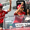 Kimi Raikkonen (FIN) Ferrari and Sebastian Vettel (GER) Ferrari at the drivers parade at Formula One World Championship, Rd17, Mexican Grand Prix, Race, Circuit Hermanos Rodriguez, Mexico City, Mexico, Sunday 1  November 2015. © Sutton Motorsport Images