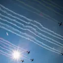 Air display at Formula One World Championship, Rd17, Mexican Grand Prix, Race, Circuit Hermanos Rodriguez, Mexico City, Mexico, Sunday 1  November 2015. © Sutton Motorsport Images