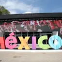 Mexico logo sculpture and fans at Formula One World Championship, Rd17, Mexican Grand Prix, Race, Circuit Hermanos Rodriguez, Mexico City, Mexico, Sunday 1  November 2015. © Sutton Motorsport Images