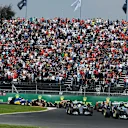 Nico Rosberg (GER) Mercedes AMG F1 W06 leads Lewis Hamilton (GBR) Mercedes AMG F1 W06 at the start of the race at Formula One World Championship, Rd17, Mexican Grand Prix, Race, Circuit Hermanos Rodriguez, Mexico City, Mexico, Sunday 1 November 2015. © Sutton Motorsport Images