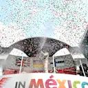 Race winner Nico Rosberg (GER) Mercedes AMG F1 celebrates on the podium at Formula One World Championship, Rd17, Mexican Grand Prix, Race, Circuit Hermanos Rodriguez, Mexico City, Mexico, Sunday 1  November 2015. © Sutton Motorsport Images