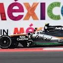 Sergio Perez (MEX) Force India VJM08 celebrates at the end of the race at Formula One World Championship, Rd17, Mexican Grand Prix, Race, Circuit Hermanos Rodriguez, Mexico City, Mexico, Sunday 1  November 2015. © Sutton Motorsport Images