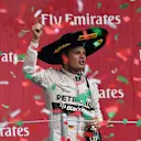 Race winner Nico Rosberg (GER) Mercedes AMG F1 celebrates on the podium with the champagne at Formula One World Championship, Rd17, Mexican Grand Prix, Race, Circuit Hermanos Rodriguez, Mexico City, Mexico, Sunday 1  November 2015. © Sutton Motorsport Images