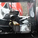 The damaged car of race retiree Kimi Raikkonen (FIN) Ferrari SF15-T at Formula One World Championship, Rd17, Mexican Grand Prix, Race, Circuit Hermanos Rodriguez, Mexico City, Mexico, Sunday 1  November 2015. © Sutton Motorsport Images
