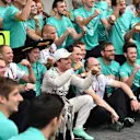 Race winner Nico Rosberg (GER) Mercedes AMG F1 celebrates with the team at Formula One World Championship, Rd17, Mexican Grand Prix, Race, Circuit Hermanos Rodriguez, Mexico City, Mexico, Sunday 1  November 2015. © Sutton Motorsport Images