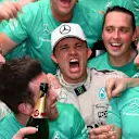 Race winner Nico Rosberg (GER) Mercedes AMG F1 celebrates with the team at Formula One World Championship, Rd17, Mexican Grand Prix, Race, Circuit Hermanos Rodriguez, Mexico City, Mexico, Sunday 1  November 2015. © Sutton Motorsport Images