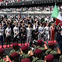National Anthem on the grid at Formula One World Championship, Rd17, Mexican Grand Prix, Race, Circuit Hermanos Rodriguez, Mexico City, Mexico, Sunday 1  November 2015. © Sutton Motorsport Images