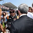 Sergio Perez (MEX) Force India and and Miguel Angel Mancera (MEX) Mexico City Mayor on the grid at Formula One World Championship, Rd17, Mexican Grand Prix, Race, Circuit Hermanos Rodriguez, Mexico City, Mexico, Sunday 1  November 2015. © Sutton Motorsport Images