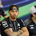 Lewis Hamilton (GBR) Mercedes AMG F1 during the press conference at Formula One World Championship, Rd17, Mexican Grand Prix, Preparations, Circuit Hermanos Rodriguez, Mexico City, Mexico, Thursday 29 October 2015. © Sutton Motorsport Images