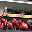 Ferrari pit stop practice at Formula One World Championship, Rd17, Mexican Grand Prix, Preparations, Circuit Hermanos Rodriguez, Mexico City, Mexico, Thursday 29 October 2015. © Sutton Motorsport Images