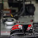 Lotus E23 Hybrid front wing detail at Formula One World Championship, Rd17, Mexican Grand Prix, Preparations, Circuit Hermanos Rodriguez, Mexico City, Mexico, Thursday 29 October 2015. © Sutton Motorsport Images