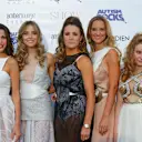 Natalie Pinkham (GBR) Sky TV and Emilia Pikkarainen (FIN) and guests at Amber Lounge Fashion Show, Le Meridien Beach Plaza, Monte Carlo, Monaco, 22 May 2015. © Sutton Motorsport Images