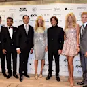 (L to R): nfp, Esteban Gutierrez (MEX) Ferrari Test and Reserve Driver, Adrian Sutil (GER) Williams Reserve Driver, Marcus Ericsson (SWE) Sauber, Roberto Merhi (ESP) Manor GP, Victoria Silvstedt, Marcus Ericsson (SWE) Sauber, Will Stevens (GBR) Manor GP and Daniil Kyvat (RUS) Red Bull Racing at Amber Lounge Fashion Show, Le Meridien Beach Plaza, Monte Carlo, Monaco, 22 May 2015. © Sutton Motorsport Images
