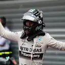 Nico Rosberg (GER) Mercedes AMG F1 celebrates in parc ferme at Formula One World Championship, Rd6, Monaco Grand Prix Qualifying, Monte-Carlo, Monaco, Saturday 23 May 2015. © Sutton Motorsport Images