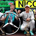 Nico Rosberg (GER) Mercedes AMG F1 celebrates with the team at Formula One World Championship, Rd6, Monaco Grand Prix Race, Monte-Carlo, Monaco, Sunday 24 May 2015. © Sutton Motorsport Images
