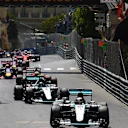 Lewis Hamilton (GBR) Mercedes AMG F1 W06 leads at the start of the race at Formula One World Championship, Rd6, Monaco Grand Prix Race, Monte-Carlo, Monaco, Sunday 24 May 2015. © Sutton Motorsport Images
