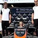 Christiano Ronaldo (POR) Footballer, Fernando Alonso (ESP) McLaren, Cara Delevingne (GBR) Model and Jenson Button (GBR) McLaren at Formula One World Championship, Rd6, Monaco Grand Prix Race, Monte-Carlo, Monaco, Sunday 24 May 2015. © Sutton Motorsport Images
