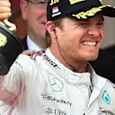 Race winner Nico Rosberg (GER) Mercedes AMG F1 celebrates on the podium with the trophy at Formula One World Championship, Rd6, Monaco Grand Prix Race, Monte-Carlo, Monaco, Sunday 24 May 2015. © Sutton Motorsport Images
