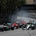 Lewis Hamilton (GBR) Mercedes AMG F1 W06 leads at the start of the race at Formula One World Championship, Rd6, Monaco Grand Prix Race, Monte-Carlo, Monaco, Sunday 24 May 2015. © Sutton Motorsport Images