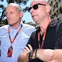 Ron Dennis (GBR) McLaren Executive Chairman and Guy Liberte (CDN) Cirque de Soleil on the grid at Formula One World Championship, Rd6, Monaco Grand Prix Race, Monte-Carlo, Monaco, Sunday 24 May 2015. © Sutton Motorsport Images