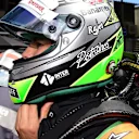 Sergio Perez (MEX) Force India on the grid at Formula One World Championship, Rd6, Monaco Grand Prix Race, Monte-Carlo, Monaco, Sunday 24 May 2015. © Sutton Motorsport Images