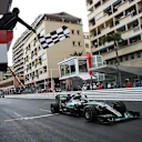 Chequered flag for race winner Nico Rosberg (GER) Mercedes AMG F1 W06 at Formula One World Championship, Rd6, Monaco Grand Prix Race, Monte-Carlo, Monaco, Sunday 24 May 2015. © Sutton Motorsport Images